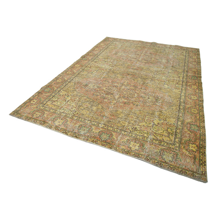 Blue Elephant Hand Knotted Yellow/Brown Rug Wayfair.co.uk